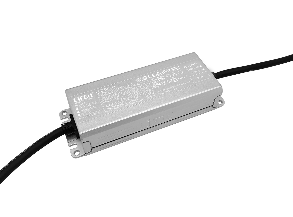 PHL PD12CV67-100 12V 100W IP67 LED CV driver with plug