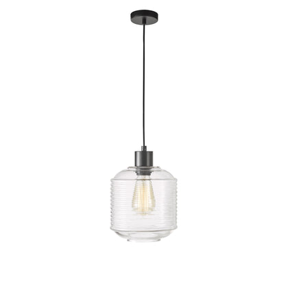 Oriel Lighting Marconi 18cm Single Clear Glass Pendant