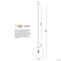 Oriel Lighting Legarno 30cm Single Clear Glass Pendant