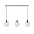 Oriel Lighting Legarno 3 Light Clear Glass Island Pendant