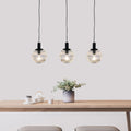 Oriel Lighting Legarno 3 Light Clear Glass Island Pendant