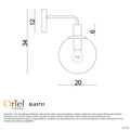 Oriel Lighting Legarno Clear Glass Wall Sconce