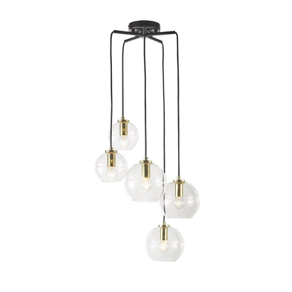Oriel Lighting Reno 5 Light Clear Glass Pendant