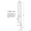Oriel Lighting Reno 5 Light Clear Glass Pendant