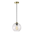 Oriel Lighting Twist 20cm Single Clear Glass Pendant