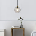 Oriel Lighting Twist 20cm Single Clear Glass Pendant