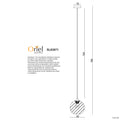 Oriel Lighting Twist 20cm Single Clear Glass Pendant