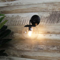 Oriel Lighting Newton Black and Clear Glass Wall Light