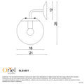 Oriel Lighting Newton Black and Clear Glass Wall Light