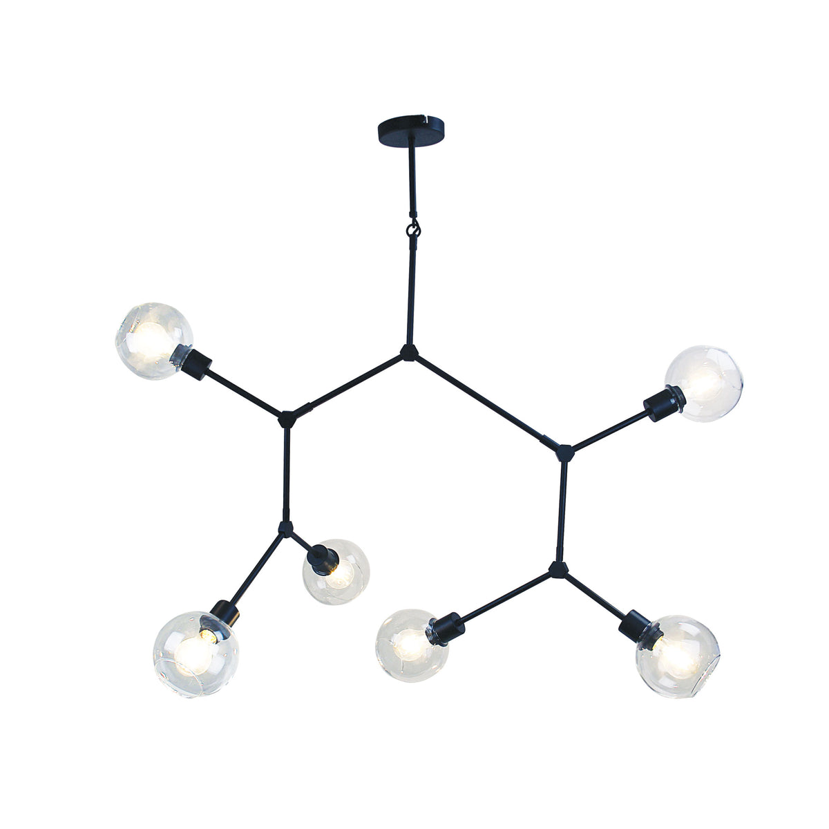 Oriel Lighting Padau 170cm Contemporary Clear Glass Pendant