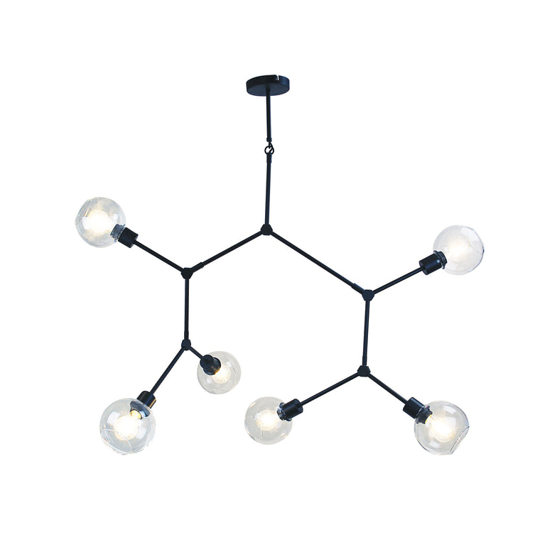 Oriel Lighting Padau 170cm Contemporary Clear Glass Pendant