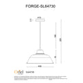 Oriel Lighting Forge 30cm Retro Industrial Pendant