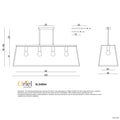 Oriel Lighting Eaton 4 Light Large 100cm Pendant