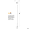 Oriel Lighting Long Rope Pendant Matt Black And Coir