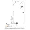 Oriel Lighting Marmo Arc Floor Lamp with Marble Base
