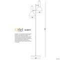 Oriel Lighting Vespa Mid-Century Twin Floor Lamp