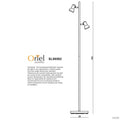 Oriel Lighting Daxam Twin Adjustable LED Floor Lamp