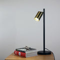 Oriel Lighting Ponte Desk Lamp Black and Satin Brass