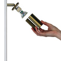 Oriel Lighting Ponte Adjustable Twin Floor Lamp White and Satin Brass