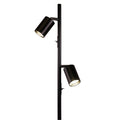 Oriel Lighting Ponte Adjustable Twin Floor Lamp Black