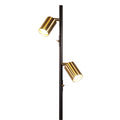Oriel Lighting Ponte Adjustable Twin Floor Lamp Black and Satin Brass