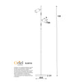 Oriel Lighting Ponte Adjustable Twin Floor Lamp Black