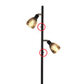 Oriel Lighting Alma Smoked Glass Twin Floor Lamp