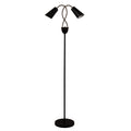 Oriel Lighting Walt Twin Flexible Neck Floor Lamp Black with Antique Brass