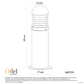 Oriel Lighting Terzo 65cm Outdoor LED Bollard Light - UA7370GP